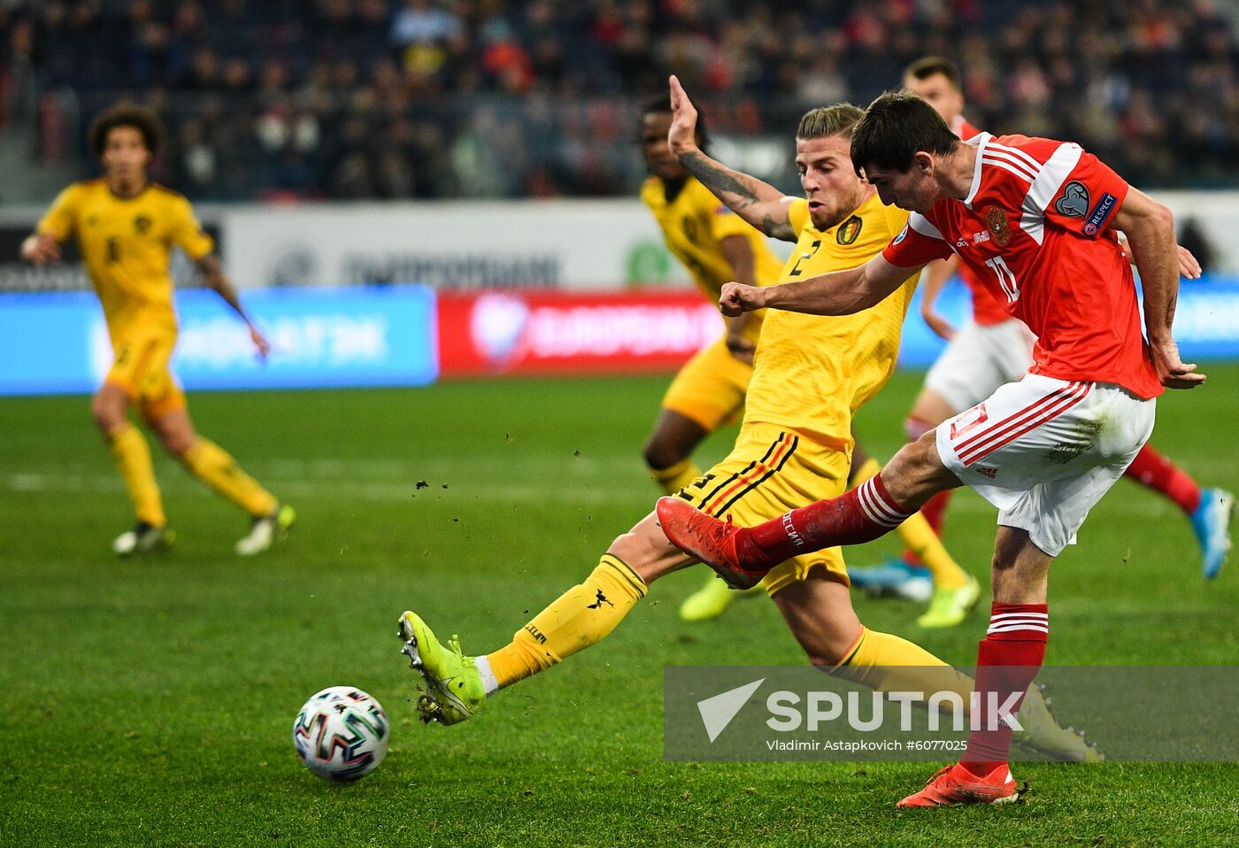 Russia Soccer Euro 2020 Qualifier Russia - Belgium