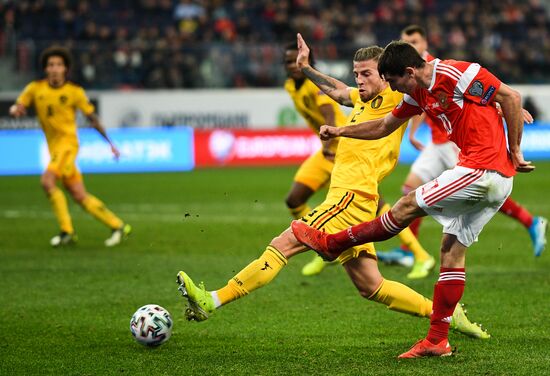 Russia Soccer Euro 2020 Qualifier Russia - Belgium