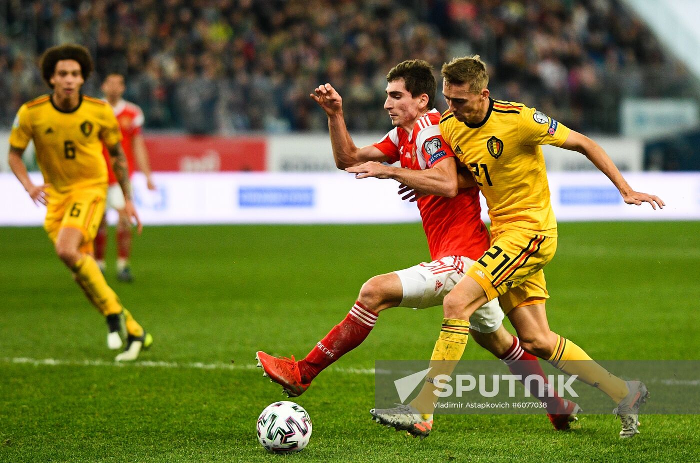 Russia Soccer Euro 2020 Qualifier Russia - Belgium