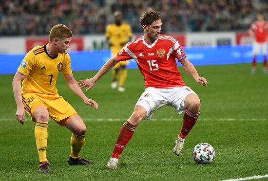 Russia Soccer Euro 2020 Qualifier Russia - Belgium