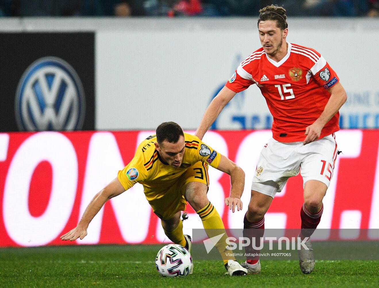 Russia Soccer Euro 2020 Qualifier Russia - Belgium