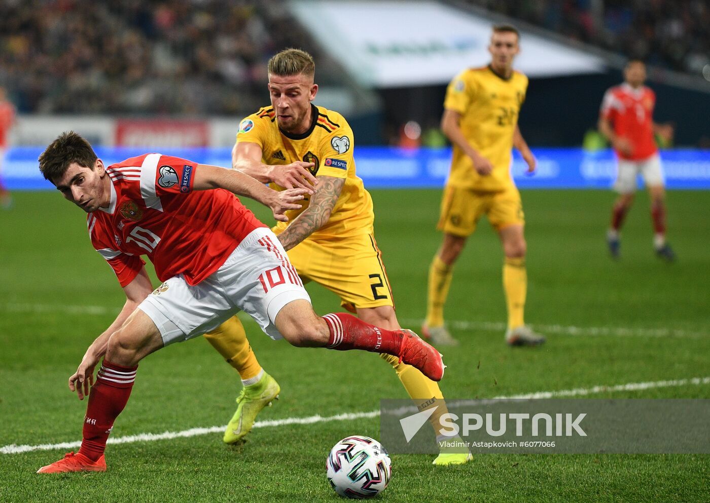 Russia Soccer Euro 2020 Qualifier Russia - Belgium