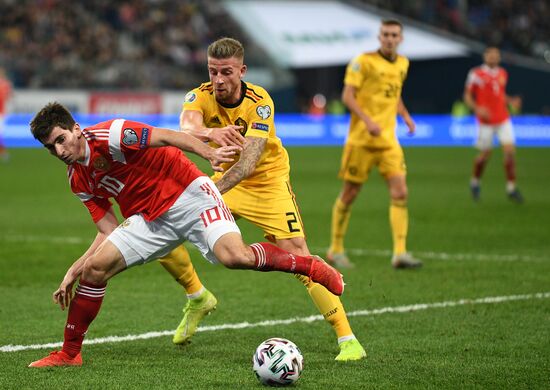 Russia Soccer Euro 2020 Qualifier Russia - Belgium