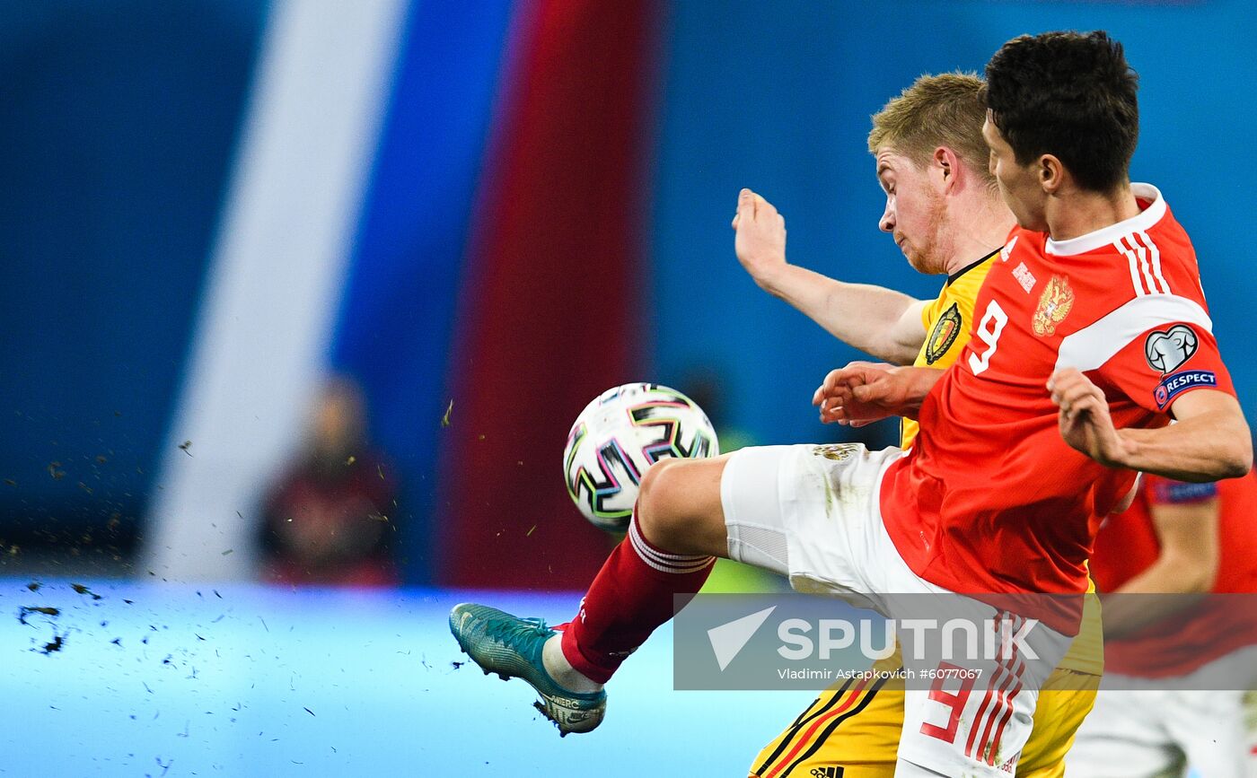 Russia Soccer Euro 2020 Qualifier Russia - Belgium