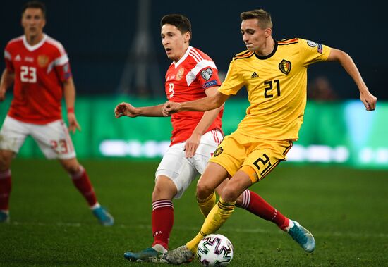 Russia Soccer Euro 2020 Qualifier Russia - Belgium