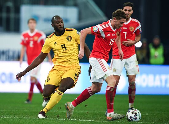 Russia Soccer Euro 2020 Qualifier Russia - Belgium