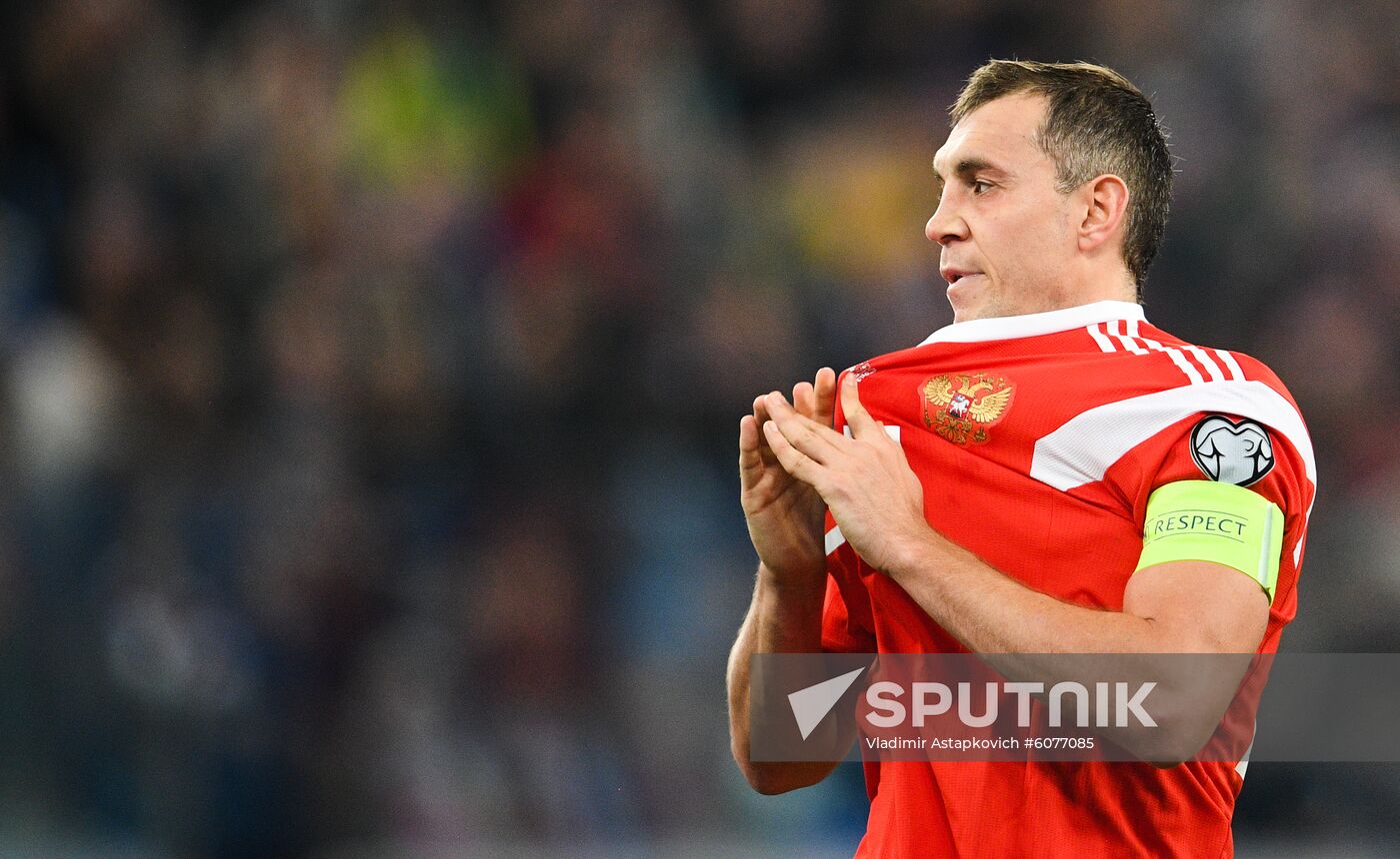 Russia Soccer Euro 2020 Qualifier Russia - Belgium