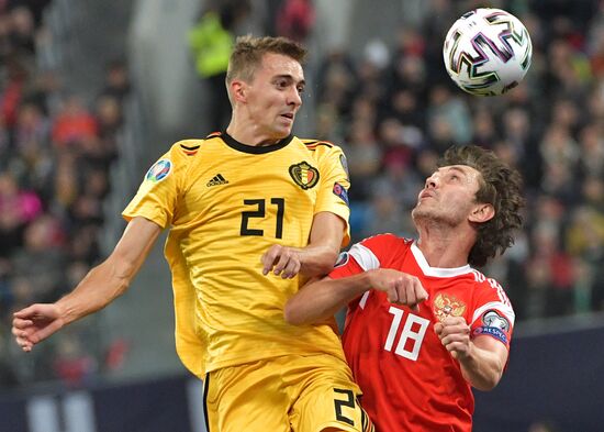 Russia Soccer Euro 2020 Qualifier Russia - Belgium