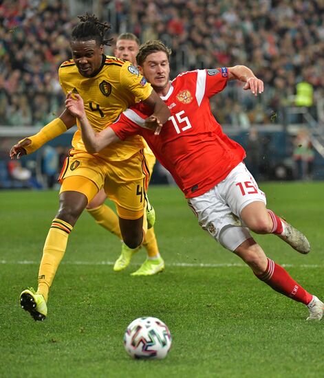 Russia Soccer Euro 2020 Qualifier Russia - Belgium