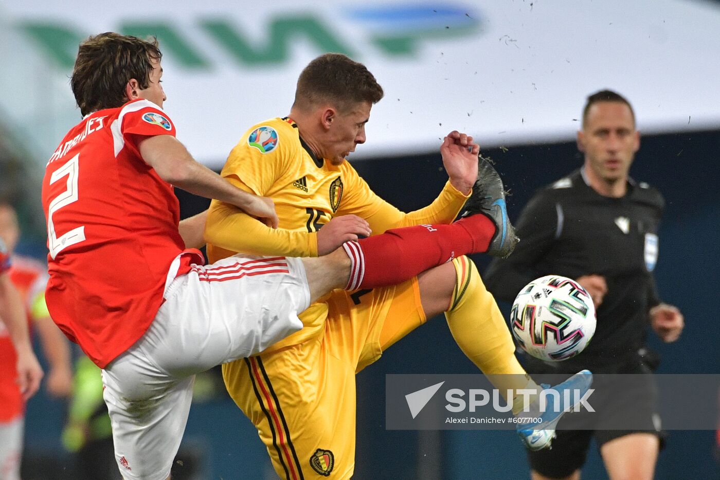 Russia Soccer Euro 2020 Qualifier Russia - Belgium