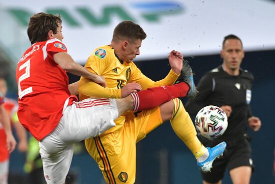 Russia Soccer Euro 2020 Qualifier Russia - Belgium
