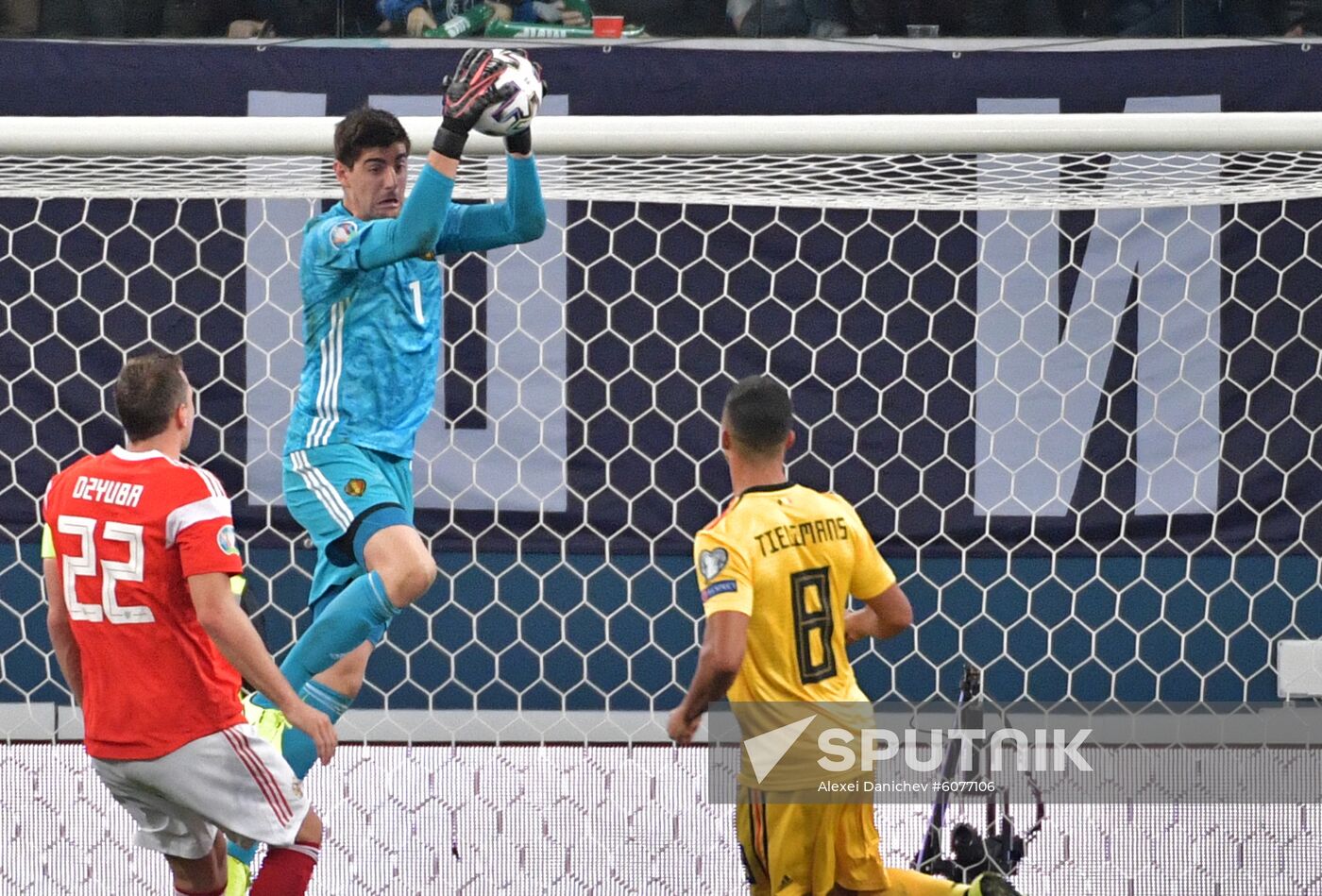 Russia Soccer Euro 2020 Qualifier Russia - Belgium