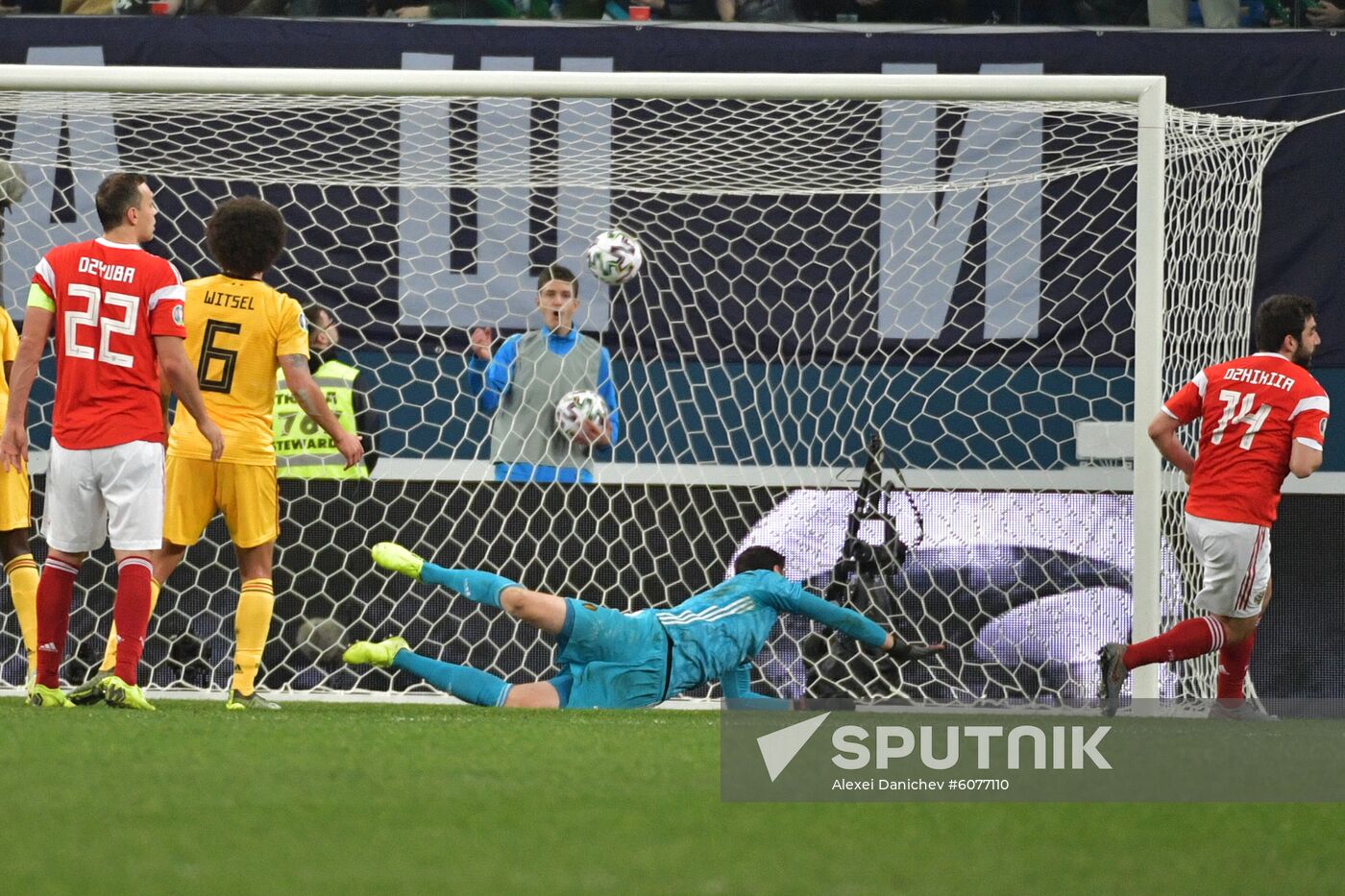 Russia Soccer Euro 2020 Qualifier Russia - Belgium
