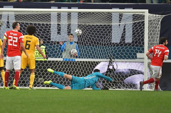 Russia Soccer Euro 2020 Qualifier Russia - Belgium