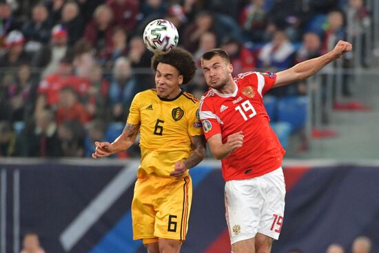 Russia Soccer Euro 2020 Qualifier Russia - Belgium