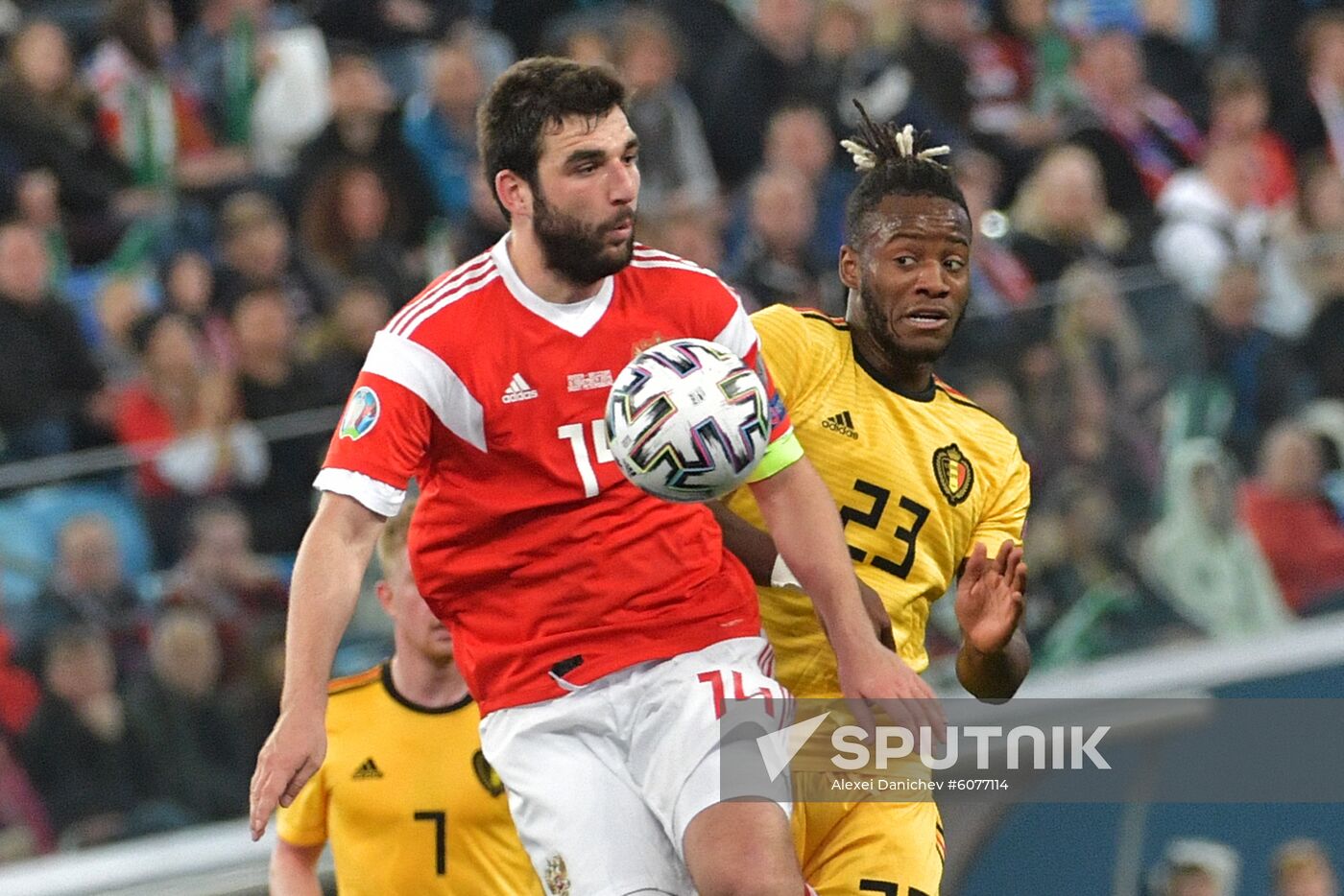 Russia Soccer Euro 2020 Qualifier Russia - Belgium