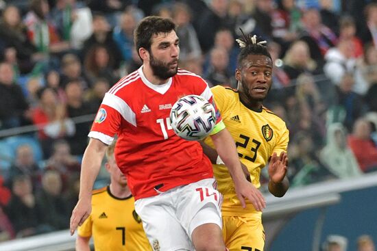 Russia Soccer Euro 2020 Qualifier Russia - Belgium