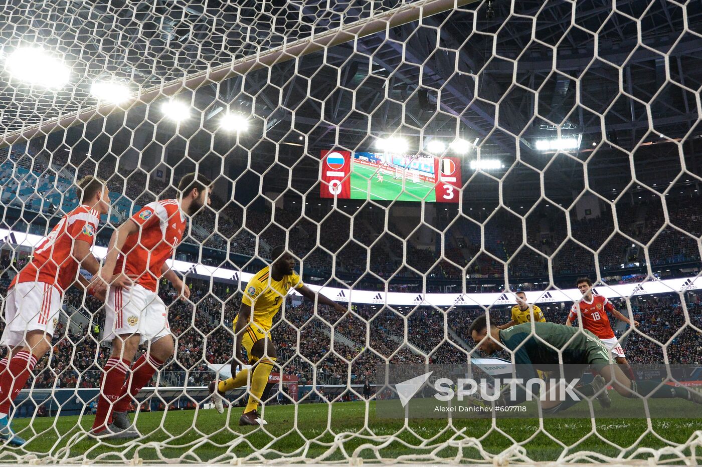 Russia Soccer Euro 2020 Qualifier Russia - Belgium