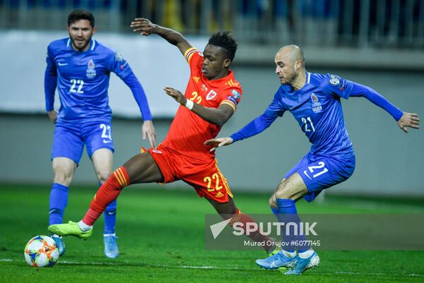 Azerbaijan Soccer Euro 2020 Qualifier Azerbaijan - Wales