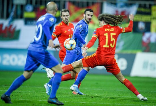 Azerbaijan Soccer Euro 2020 Qualifier Azerbaijan - Wales