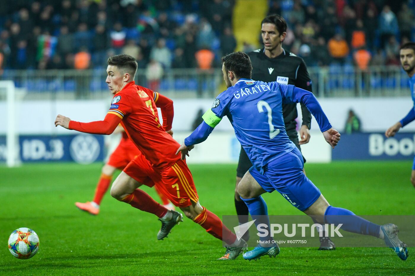 Azerbaijan Soccer Euro 2020 Qualifier Azerbaijan - Wales