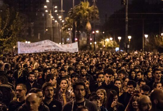 Greece Polytechnic Student Uprising Anniversary