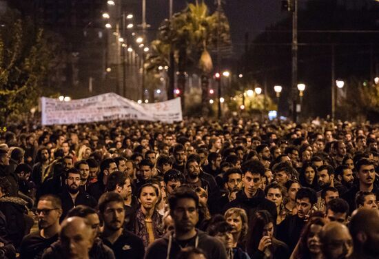 Greece Polytechnic Student Uprising Anniversary