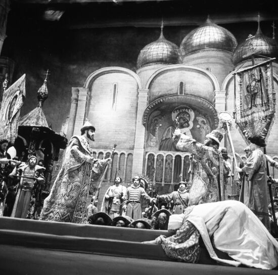 Opera Boris Godunov on stage of State Academic Bolshoi Theater