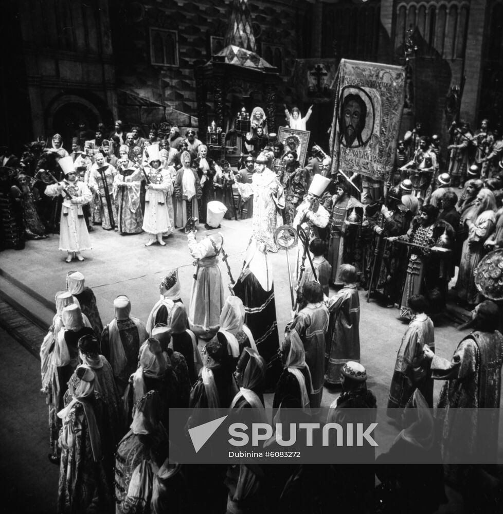 Opera Boris Godunov on stage of State Academic Bolshoi Theater