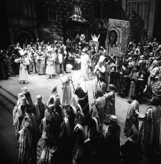 Opera Boris Godunov on stage of State Academic Bolshoi Theater