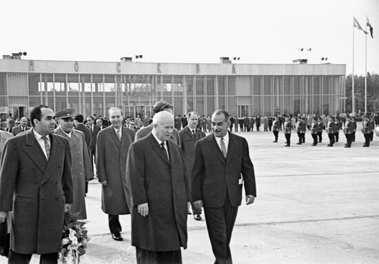 Prime Minister of United Arab Republic Ali Sabri visits USSR