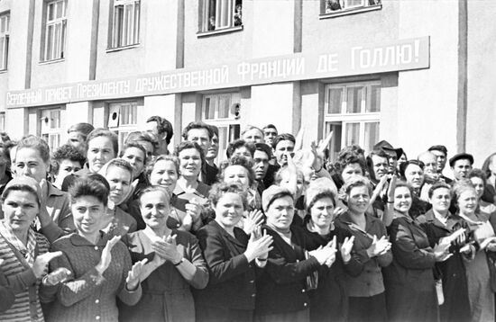 President of France Charles de Gaulle visits USSR