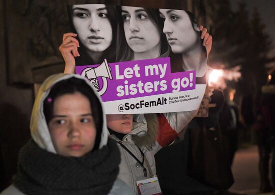 Russia Violence Against Women Rally