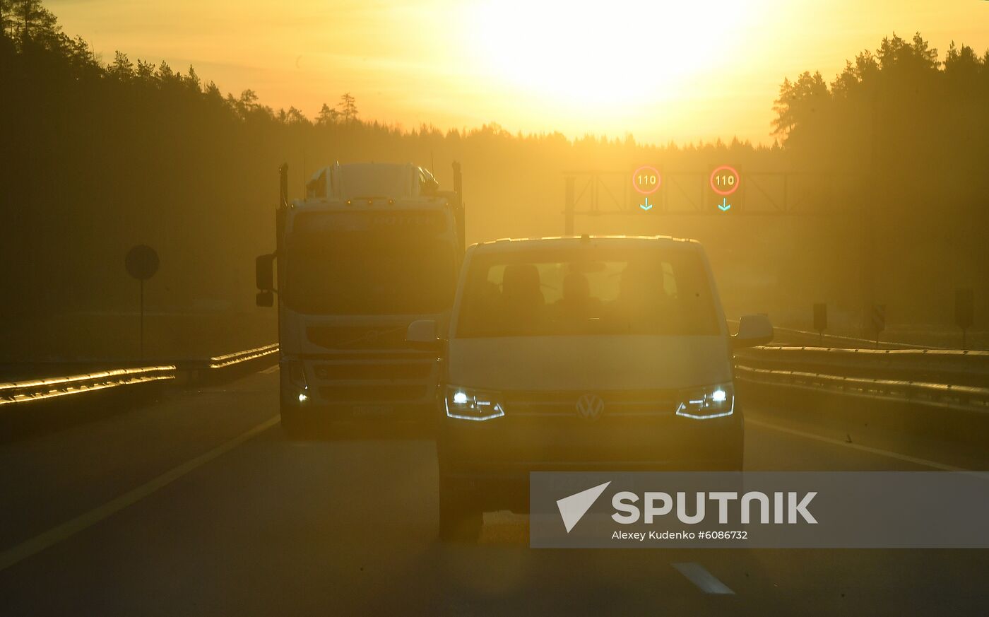 Russia Moscow St. Petersburg Highway