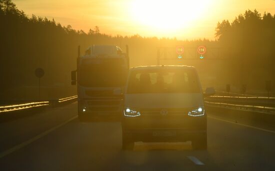 Russia Moscow St. Petersburg Highway