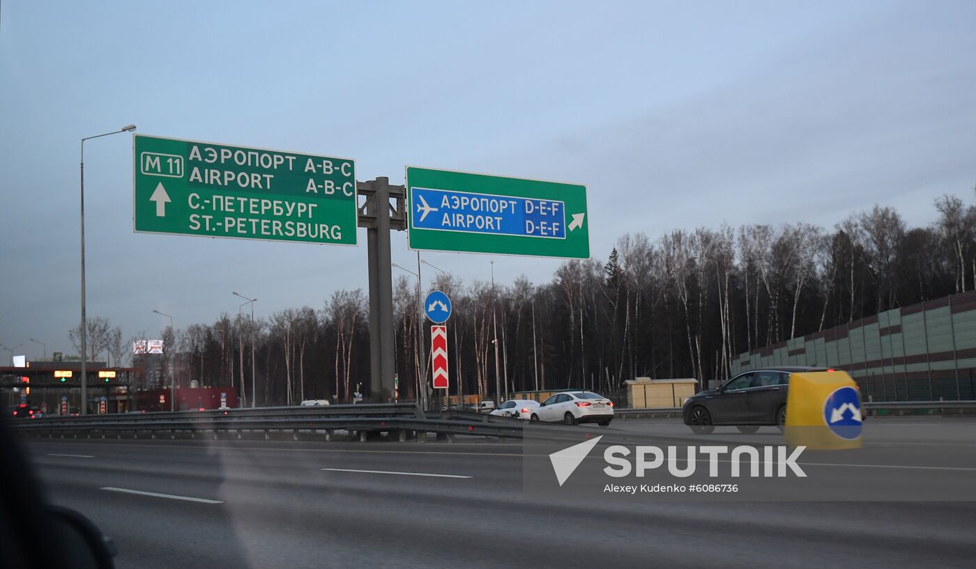 Russia Moscow St. Petersburg Highway