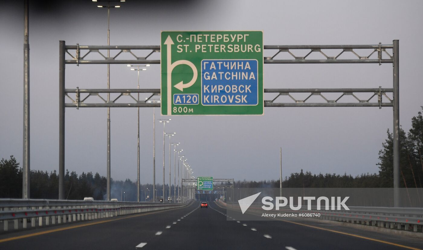Russia Moscow St. Petersburg Highway