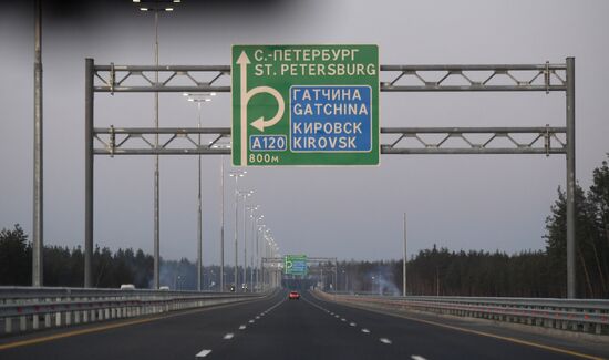 Russia Moscow St. Petersburg Highway