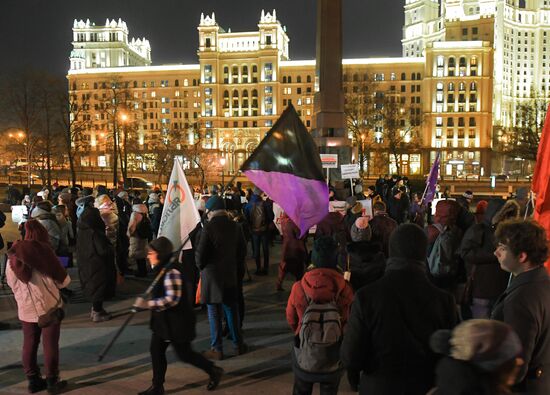 Russia Women Protest 