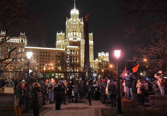 Russia Women Protest 