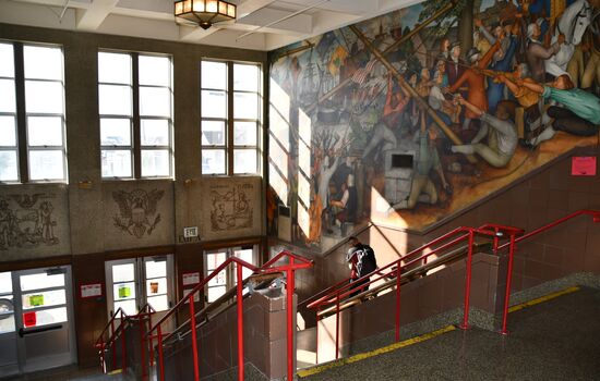 US George Washington High School Frescoes