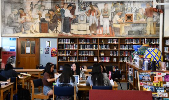 US George Washington High School Frescoes