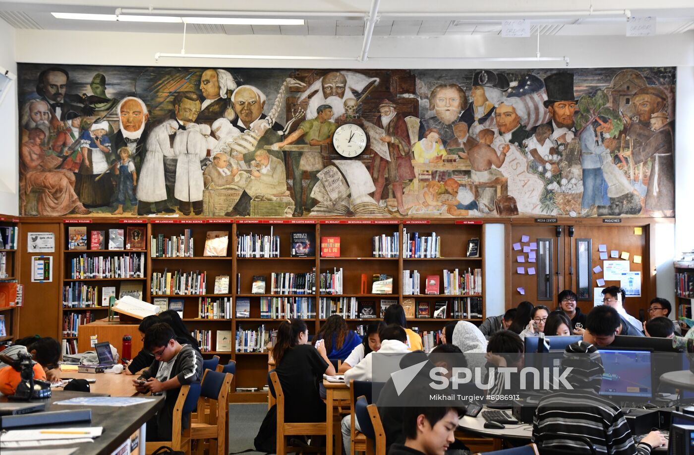 US George Washington High School Frescoes
