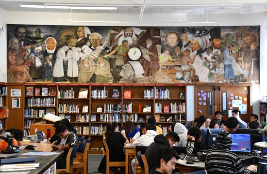 US George Washington High School Frescoes