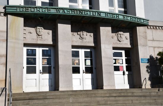 US George Washington High School Frescoes