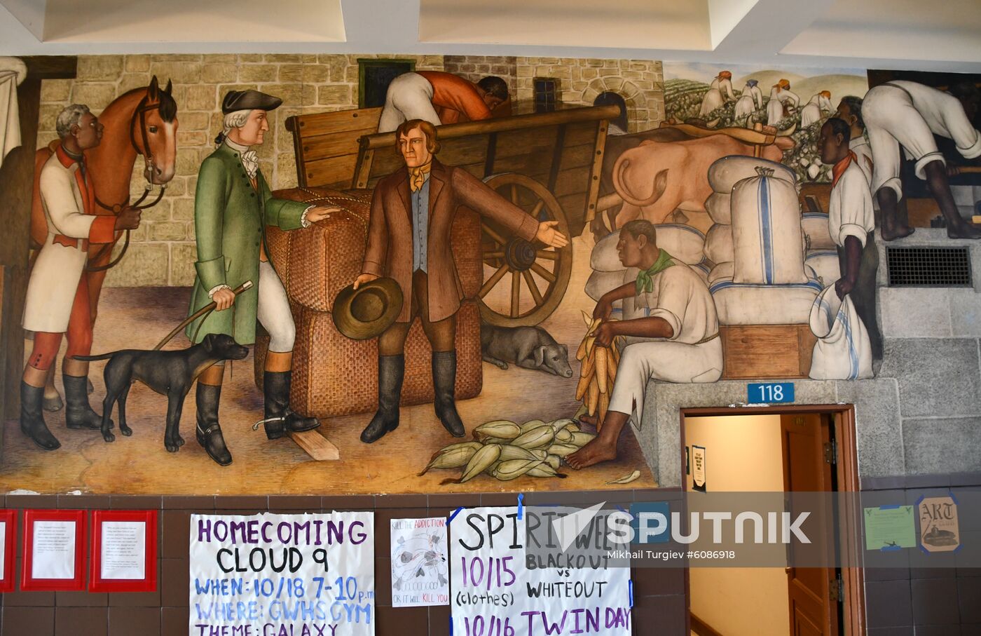 US George Washington High School Frescoes