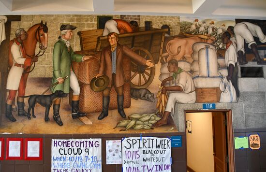 US George Washington High School Frescoes