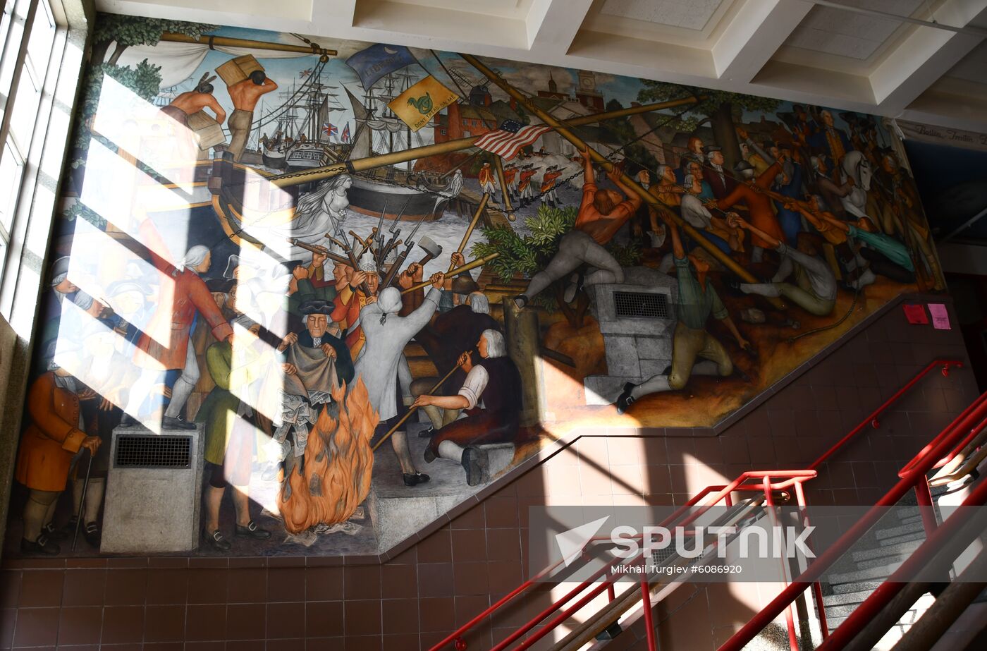 US George Washington High School Frescoes