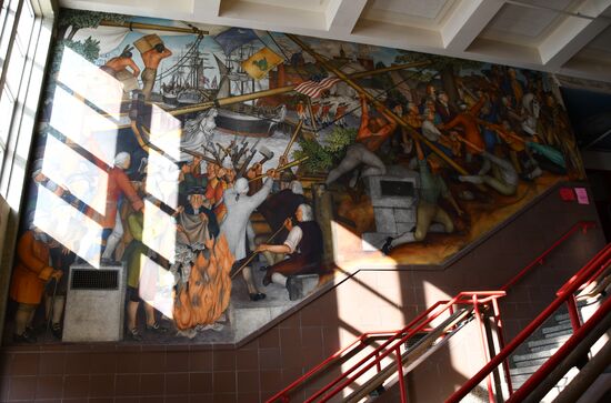 US George Washington High School Frescoes