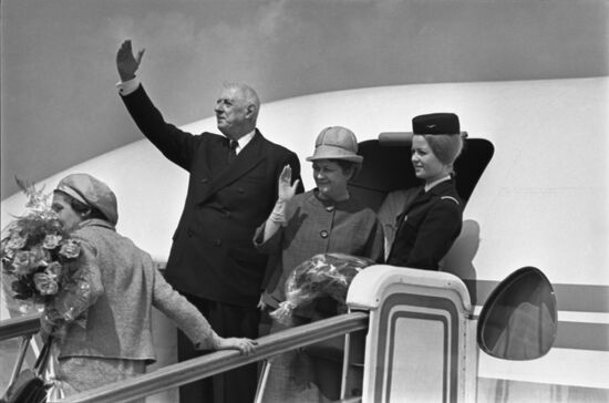 President of France Charles de Gaulle visits USSR